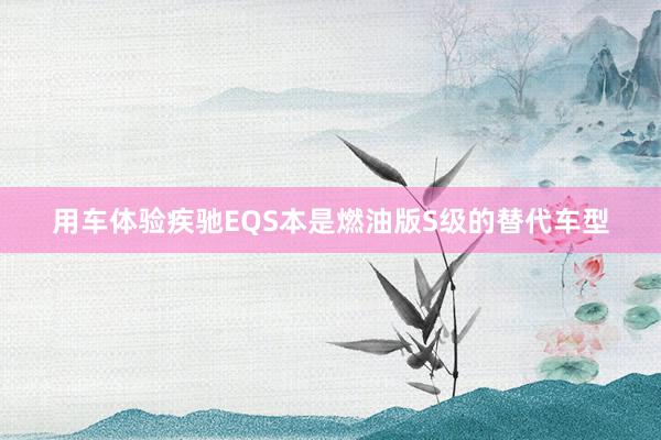 用车体验疾驰EQS本是燃油版S级的替代车型