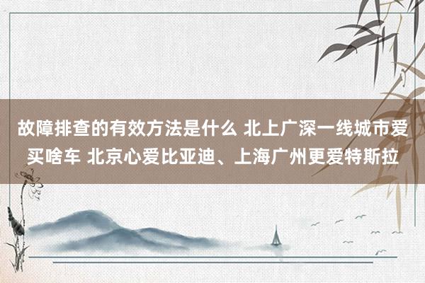 故障排查的有效方法是什么 北上广深一线城市爱买啥车 北京心爱比亚迪、上海广州更爱特斯拉