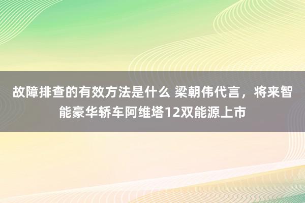 故障排查的有效方法是什么 梁朝伟代言，将来智能豪华轿车阿维塔12双能源上市