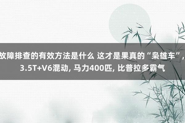 故障排查的有效方法是什么 这才是果真的“枭雄车”, 3.5T+V6混动, 马力400匹, 比普拉多霸气