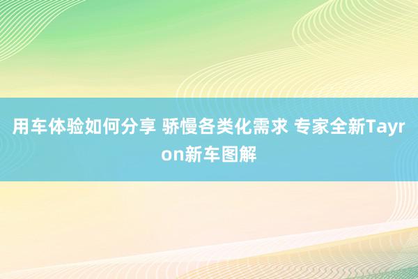 用车体验如何分享 骄慢各类化需求 专家全新Tayron新车图解